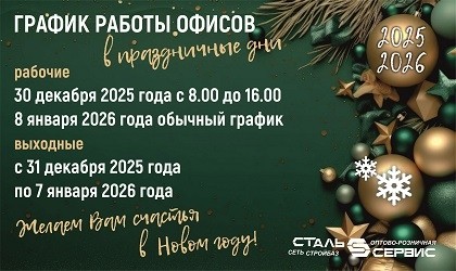 График работы на Новогодние праздники 2026